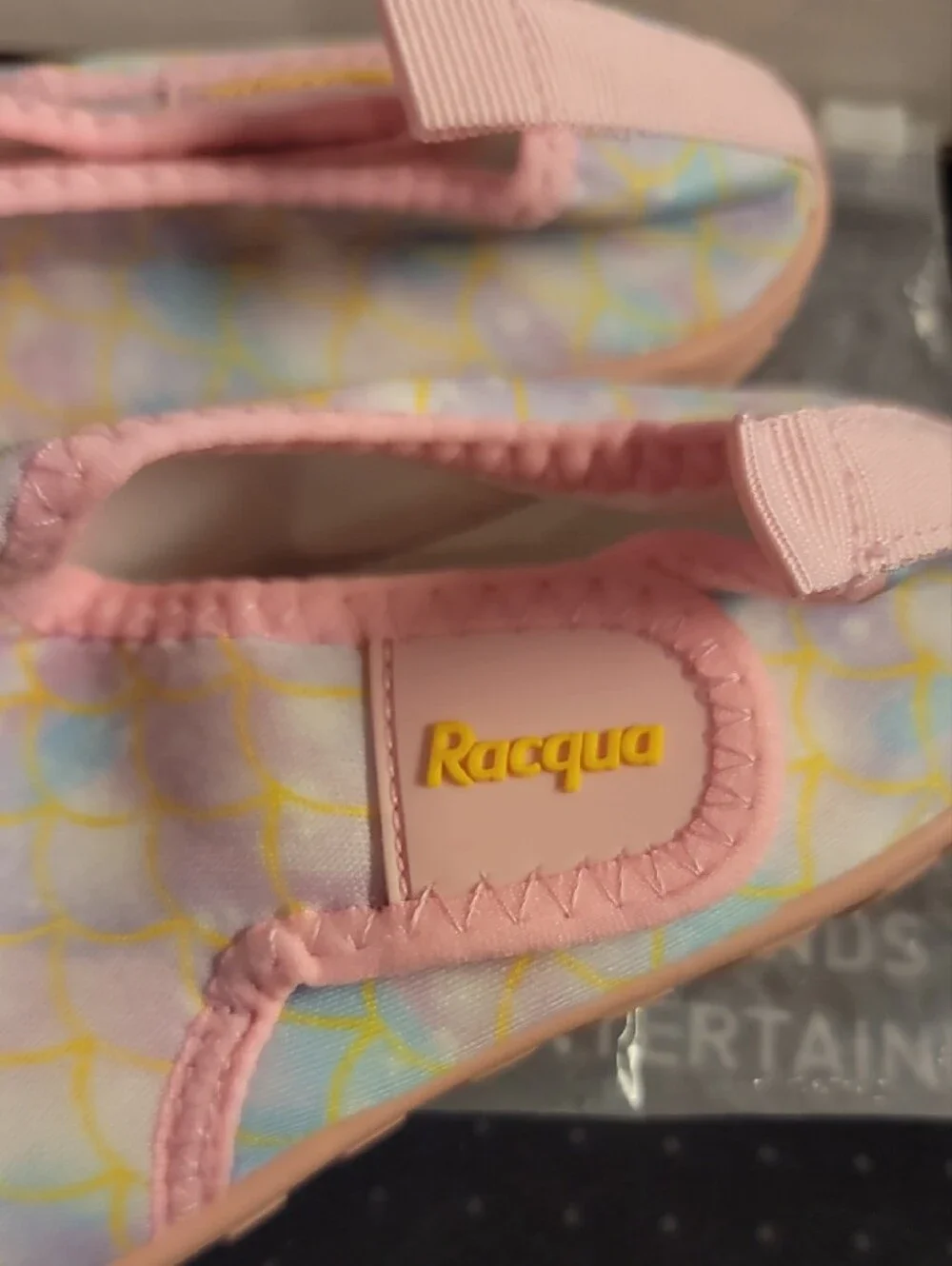 Racqua Kids' Pink Pastel Mermaid Water Shoes, Size 2